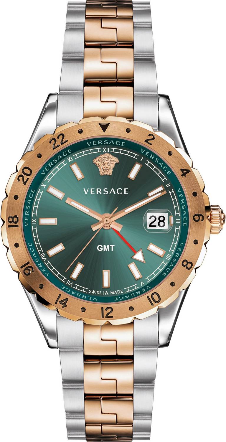 Versace Hellenyium Two-Tone Green Dial Men's Watch  V11050015 - Kiwi Watches