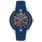 Guess Trade Blue Dial Blue Silicone Strap Men's Watch  W0967G2 - Kiwi Watches