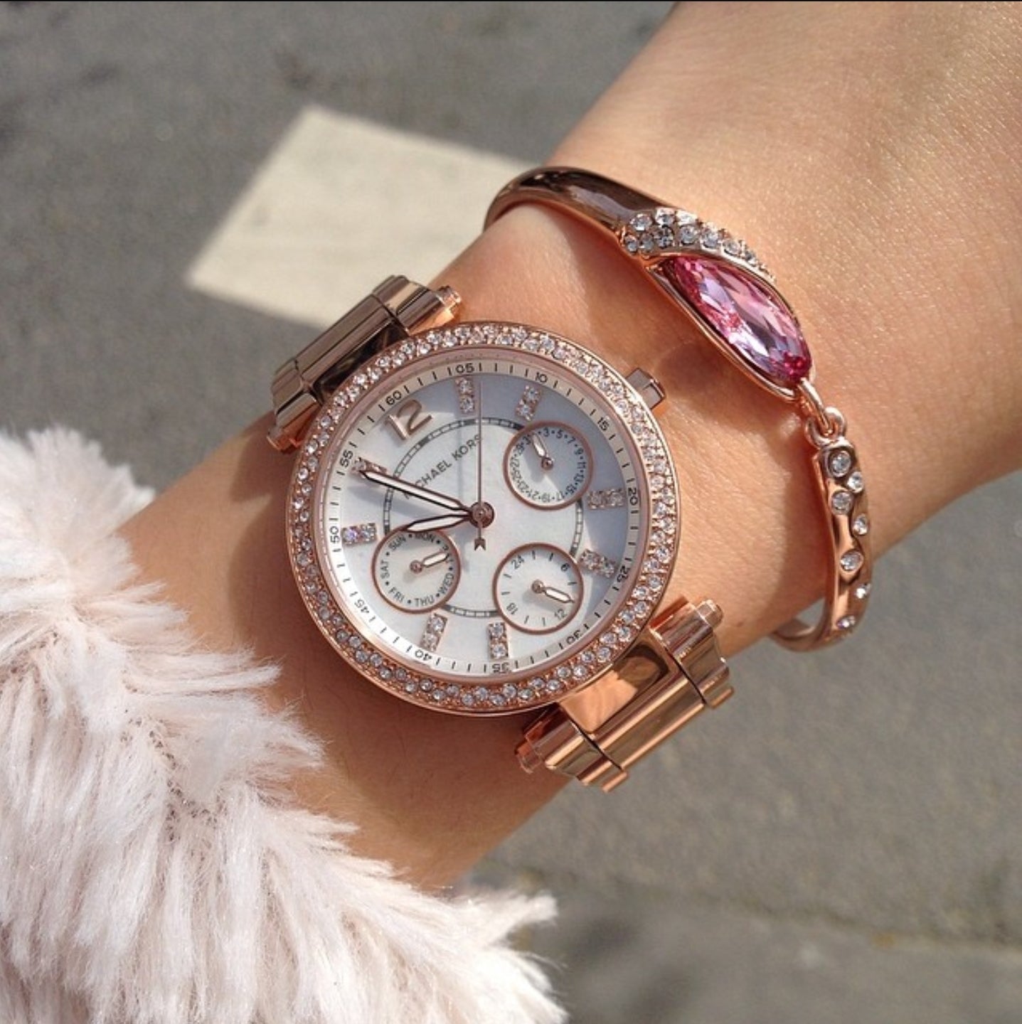 Michael Kors Parker Rose Gold Ladies Watch MK5616