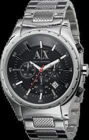 Armani Exchange Silver Chronograph Black Dial Men's Watch  AX1057 - Kiwi Watches