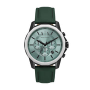 Armani Exchange Banks Chronograph Green Leather Strap Men's Watch  AX1725 - Kiwi Watches