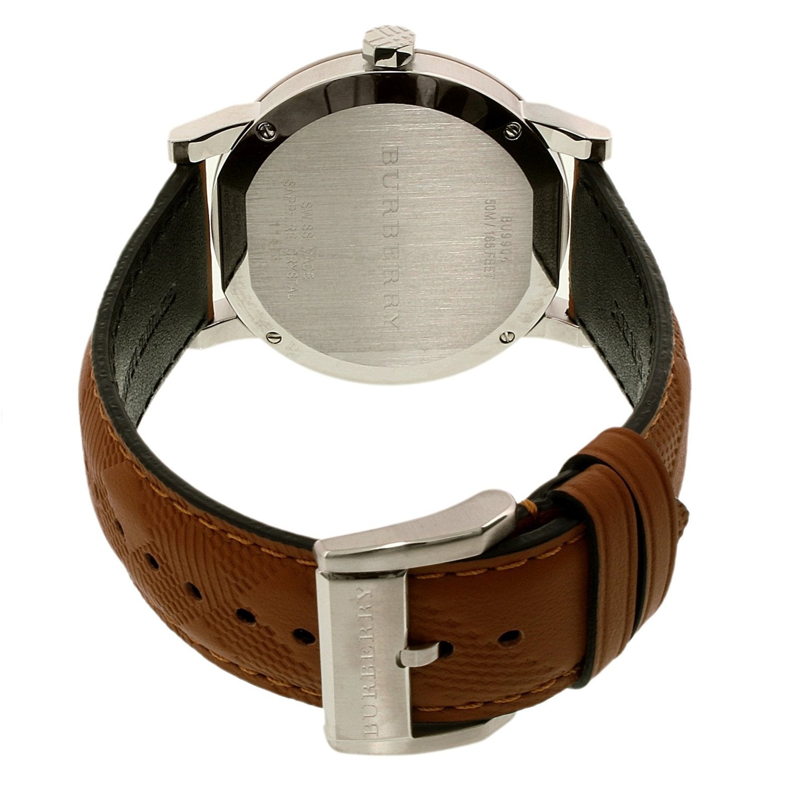 Burberry Men’s Quartz Leather Strap Silver Dial Men's Watch BU9904 - Kiwi Watches #3