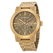 Burberry Taupe Chronograph Dial Rose Gold Plated Steel Men's Watch BU9353 - BigDaddy Watches