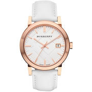 Burberry Unisex Large Check White Leather Unisex Watch  BU9012 - Kiwi Watches
