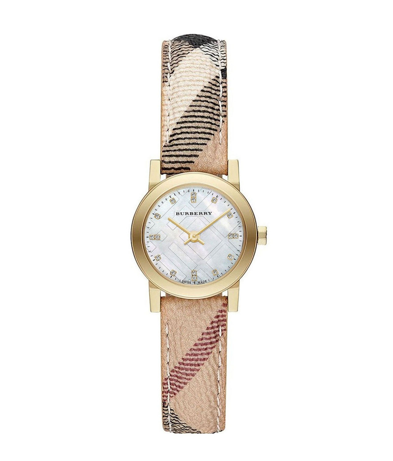 Burberry Women’s Swiss Made Quartz Multicolor Leather Strap Mother Of Pearl Dial Women's Watch  BU9226 - Kiwi Watches