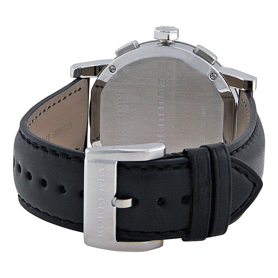 Burberry  Chronograph Black Dial Black Leather Men's Watch BU9356 - BigDaddy Watches #3