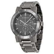 Burberry Chronograph Gunmetal Dial  Grey Ion-plated Stainless Steel Men's Watch BU9381 - BigDaddy Watches