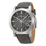 Burberry Grey Dial Black Leather Men's Watch BU9362 - BigDaddy Watches