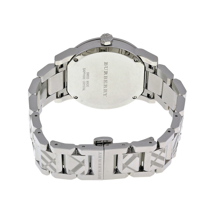 Burberry Silver Check Stamped Dial Stainlkess Steel Ladies Watch BU9144 - BigDaddy Watches #3