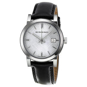 Burberry Silver Dial Black Leather Ladies Watch BU9106 - BigDaddy Watches