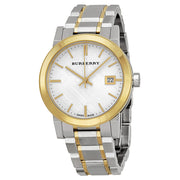 Burberry Silver Dial Two-tone Silver and Gold-tone Bracelet Ladies Watch BU9115 - BigDaddy Watches