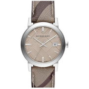 Burberry Brown Dial Brown Chequered Leather Strap Watch For Unisex Unisex Watch  BU9029 - Kiwi Watches