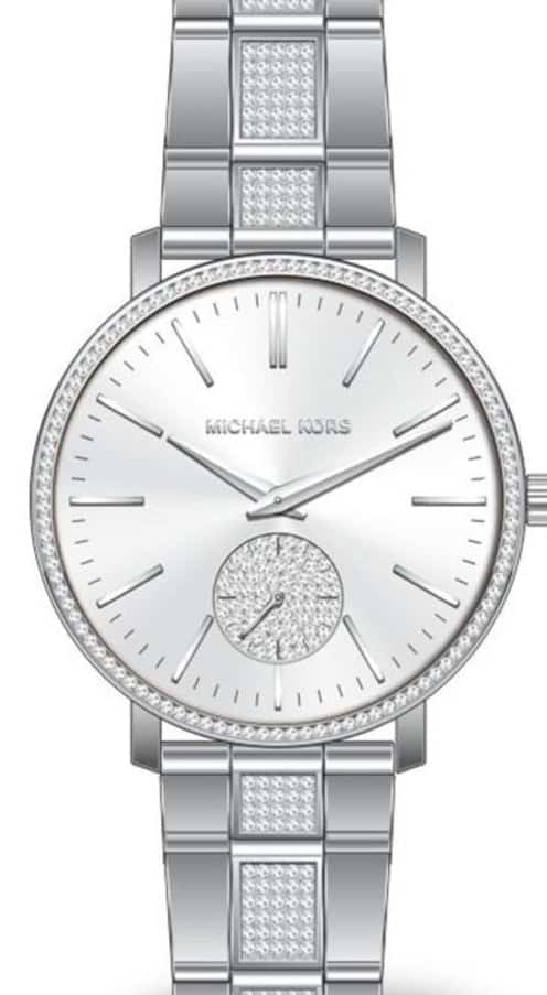Michael Kors Jaryn Pave Silver Tone Women's Watch  MK3600 - Kiwi Watches