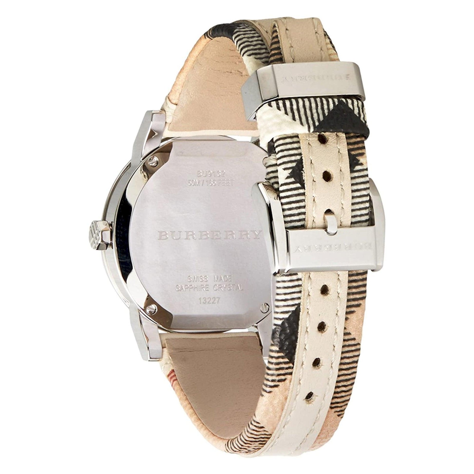 Burberry Women's Swiss The City Haymarket Check and White Leather Strap Women's Watch BU9132 - Kiwi Watches #3