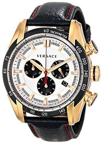 Versace V-Ray Leather Strap Men's Watch VDB040014 - Kiwi Watches #2