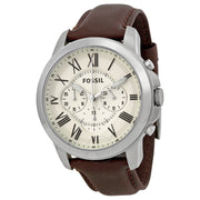 Fossil Grant Chronograph Brown Leather Men's Watch FS4735