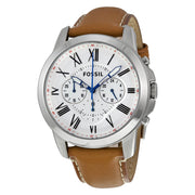 Fossil Grant Chronograph White Dial Tan Leather Men's Watch FS5060 - BigDaddy Watches