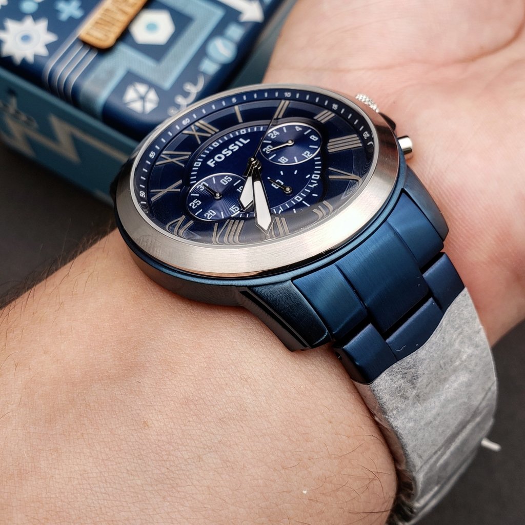 Fossil Grant Chronograph Blue Dial Men's Watch FS5230
