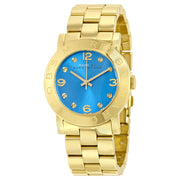 Marc by Marc Jacobs Amy Blue Dial Gold-tone Ladies Watch MBM3303 - BigDaddy Watches