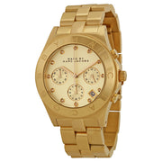 MARC BY MARC JACOBS Blade Chronograph Gold Dial Gold-Tone Stainless Steel Ladies Watch MBM3101