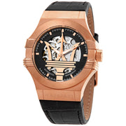 Maserati Potenza Automatic Black Skeleton Dial Men's Watch R8821108039 - BigDaddy Watches