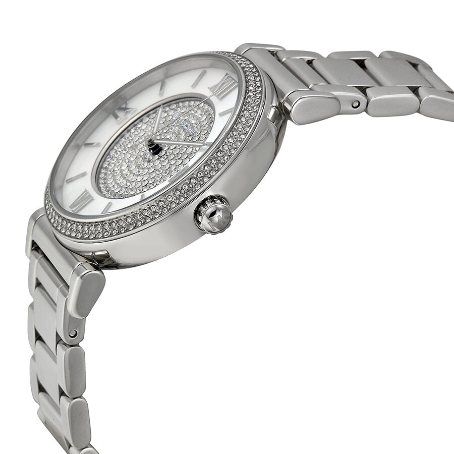 Michael Kors Caitlin Silver Crystal Pave Dial Ladies Watch MK3355 - BigDaddy Watches #2