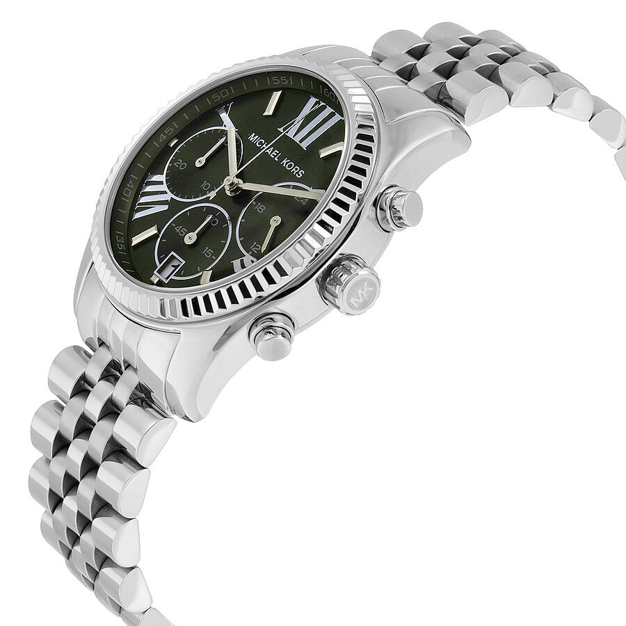 Michael Kors Lexington Chronograph Green Dial Stainless Steel Ladies Watch MK6222 - BigDaddy Watches #2