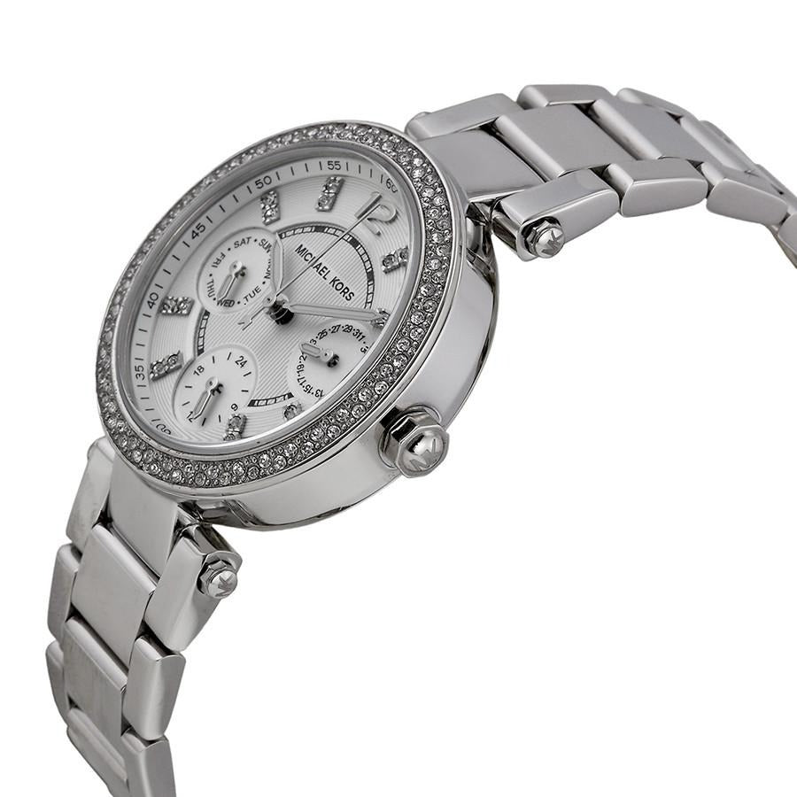 Michael Kors Parker Silver-Tone Ladies Watch MK5615 Water resistance: 30 meters / 100 feet  Movement: Quartz