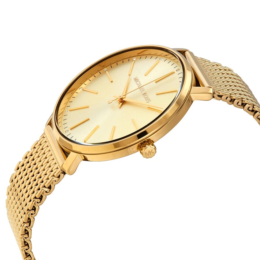 Michael Kors Pyper Quartz Crystal Gold Dial Ladies Watch MK4339 - BigDaddy Watches #2