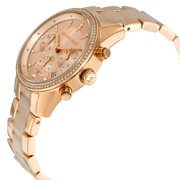 Michael Kors Ritz Chronograph Rose Gold Ladies Watch MK6307