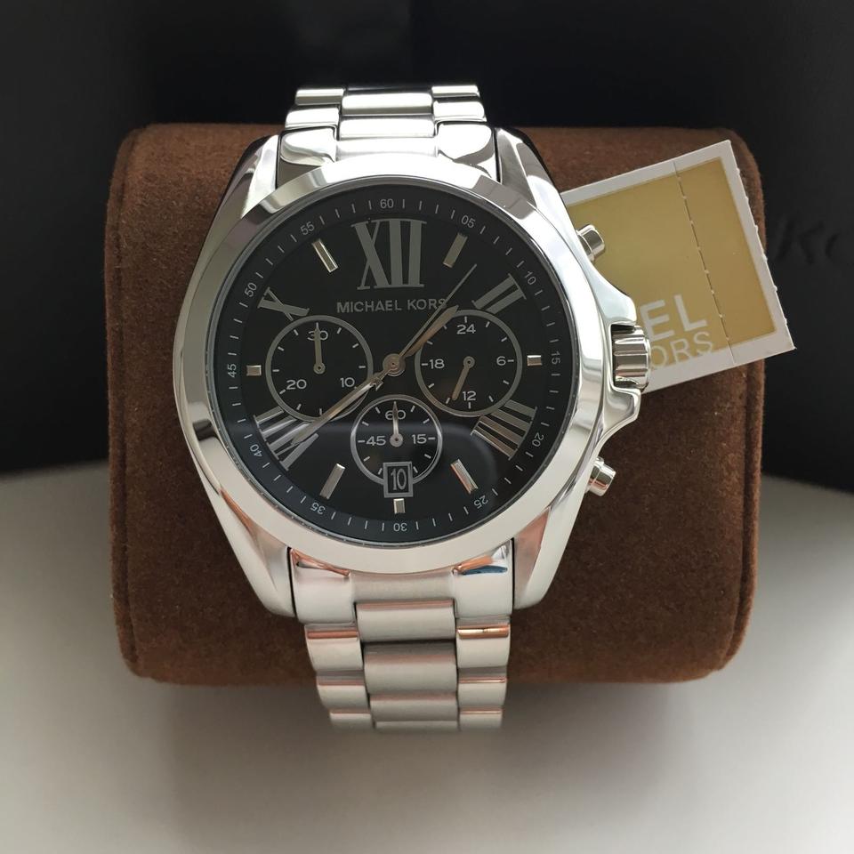 Michael Kors Bradshaw Chronograph Black Dial Silver-tone Unisex Watch MK5705 Water resistance: 100 Meters Movement: Quartz