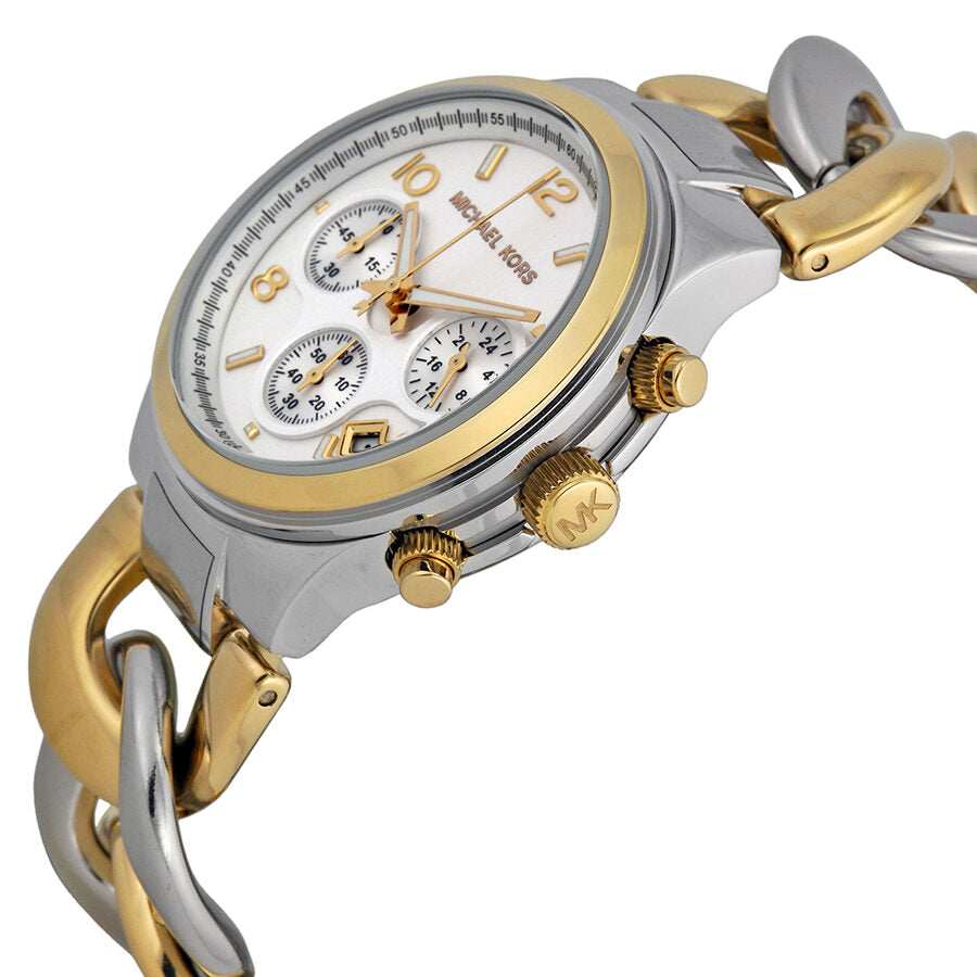 Michael Kors Twist Chain  Chronograph White Dial Ladies Watch MK3199 - BigDaddy Watches #2