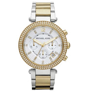 Michael Kors Parker Glitz Silver Dial Two-tone Women's Watch MK5626