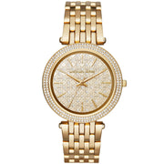 Michael Kors Gold Crystal Dial Gold Ladies Watch MK3398