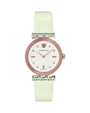 Versace Meander White Leather Strap Women's Watch  VELW00120 - Kiwi Watches