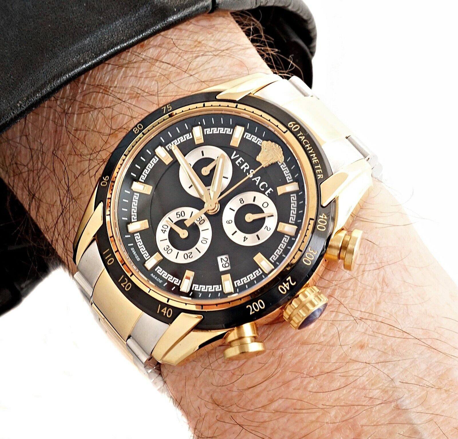 Versace V-Ray Chronograph Two-Tone Men's Watch VE2I00421 - Kiwi Watches #3